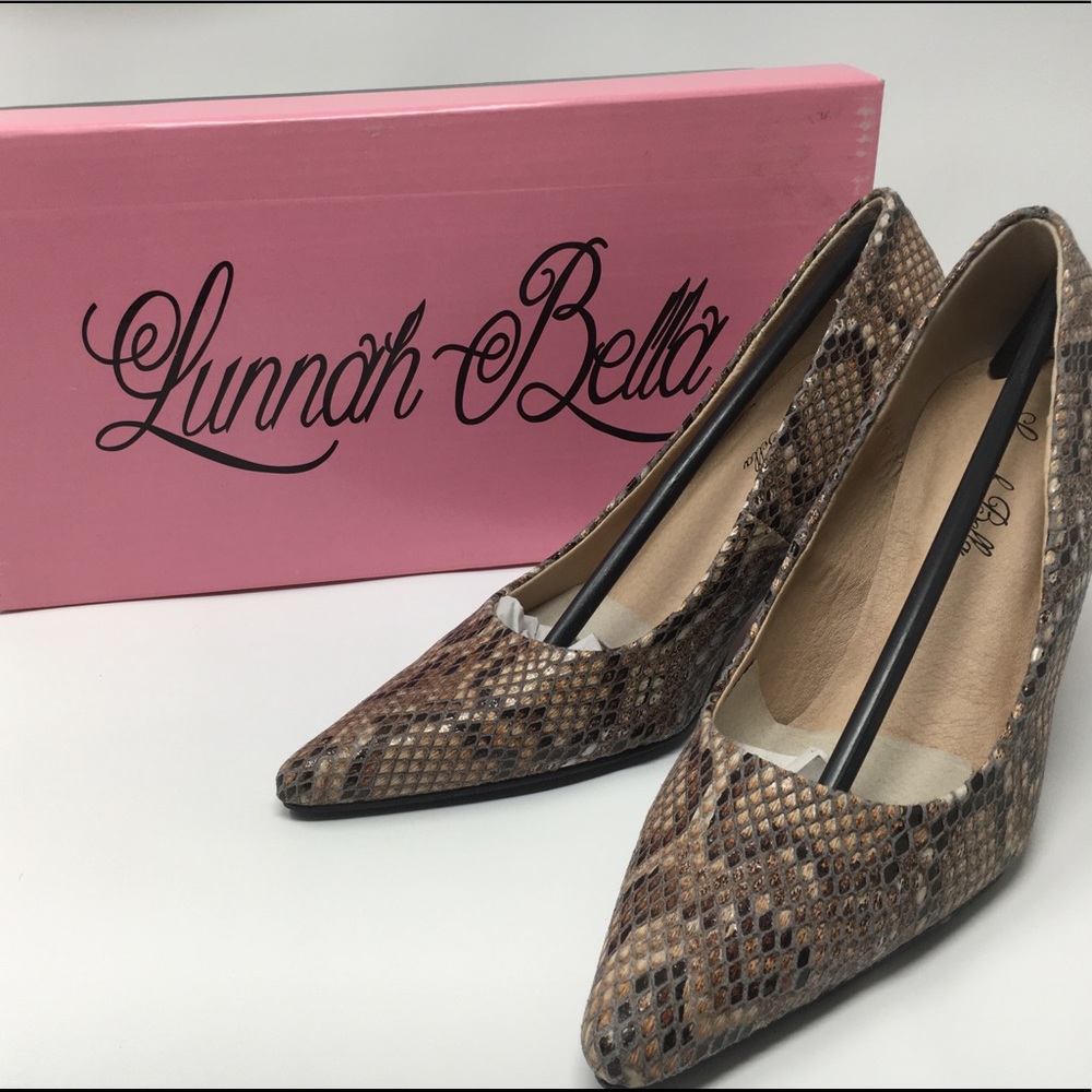 Lunnah Bella Women's Heels Snake Skin